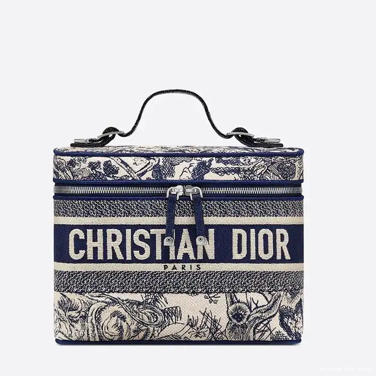 Cheap Case DiorTravel de Motif Toile Medium Blue Vanity Canvas Jouy 0619 Luxury